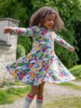 Frugi Kids' Sofia Skater Dress, Retro Happy