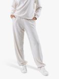 Juicy Couture Davidson Velour Mid Rise Joggers, Oatmeal