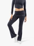 Juicy Couture Roll Down Flared Yoga Joggers, Black