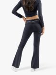 Juicy Couture Roll Down Flared Yoga Joggers, Black