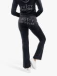 Juicy Couture Regal Lisa Velour Flared Joggers, Black