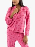 Juicy Couture Estelle & Nolan Crown Long Sleeve Pyjama Set, Pink/Red