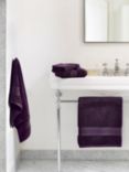 Jasper Conran London Zero Twist Cotton Fast Drying Towel, Aubergine