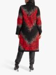 chesca Scribl Coat, Black/Red/Grey