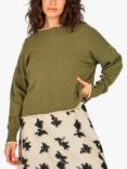 Traffic People Millie Wool Cashmere Blend Jumper, Green