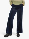 Traffic People Velvet Cord Straight Leg Trousers, Navy