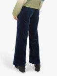 Traffic People Velvet Cord Straight Leg Trousers, Navy