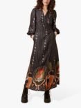 Traffic People Loretta Wrap Maxi Dress, Black