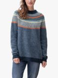 Celtic & Co. Statement Donegal Wool Jumper, Oatmeal, Indigo