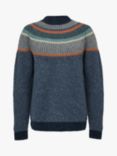 Celtic & Co. Statement Donegal Wool Jumper, Oatmeal, Indigo