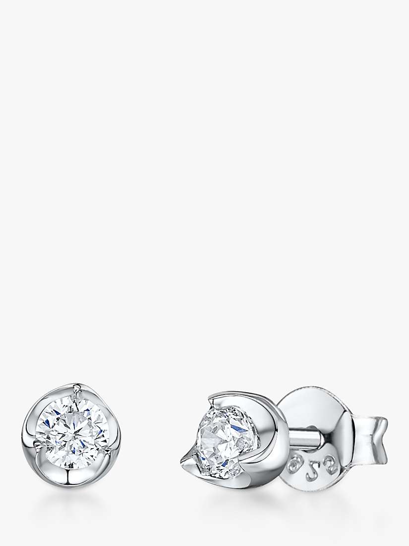 Buy Jools by Jenny Brown Three Claw Set Cubic Zirconia Stud Earrings, Silver Online at johnlewis.com