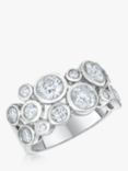 Jools by Jenny Brown Cubic Zirconia Scatter Bubble Ring, Silver