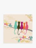 Art File Five Crown Cats Birthday Card
