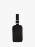 Longchamp Boxford Leather Luggage Tag, Black