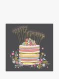 Woodmansterne Striped Cake Birthday Card
