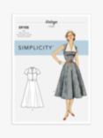 Simplicity Misses' Vintage Dress with Detachable Collar Sewing Pattern, S9105