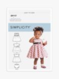 Simplicity Babies' Dress, Knickers and Headband Sewing Pattern, SS9117