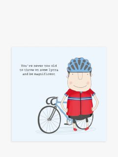 Rosie Made A Thing Lycra Cyclist Greeting Card