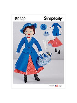 Simplicity 45cm Mary Poppins Doll Sewing Pattern, S9420