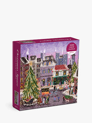 Galison Christmas Square Jigsaw Puzzle, 1000 Pieces