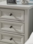 Julian Bowen Maine 3 Drawer Bedside Table, Grey