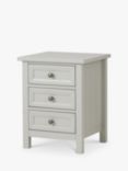 Julian Bowen Maine 3 Drawer Bedside Table, Grey