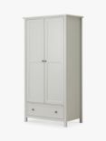 Julian Bowen Maine Double Wardrobe with 1 Drawer, Grey