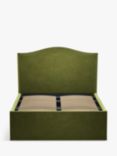 John Lewis Charlotte Ottoman Storage Upholstered Bed Frame, King Size, Deep Velvet Olive