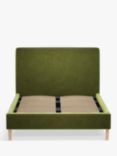 John Lewis Emily Upholstered Bed Frame, King Size, Deep Velvet Olive