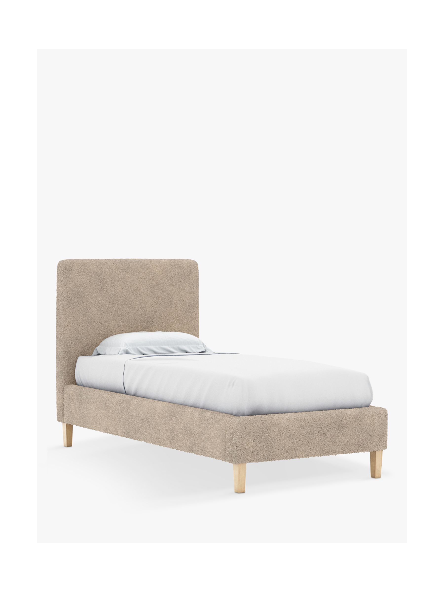 John Lewis Emily Upholstered Bed Frame, Small Double, Boucle Beige