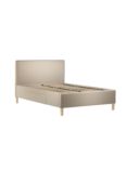 John Lewis Emily 2 Drawer Storage Upholstered Bed Frame, Double, Brushed Tweed Beige