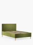 John Lewis Emily 2 Drawer Storage Upholstered Bed Frame, Double, Deep Velvet Olive