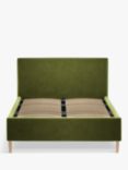 John Lewis Emily 2 Drawer Storage Upholstered Bed Frame, Double, Deep Velvet Olive