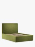 John Lewis Emily Ottoman Storage Upholstered Bed Frame, King Size, Deep Velvet Olive