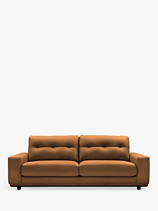 The Seventy One Range, G Plan Vintage The Seventy One Large 3 Seater Leather Sofa, Cambridge Tan