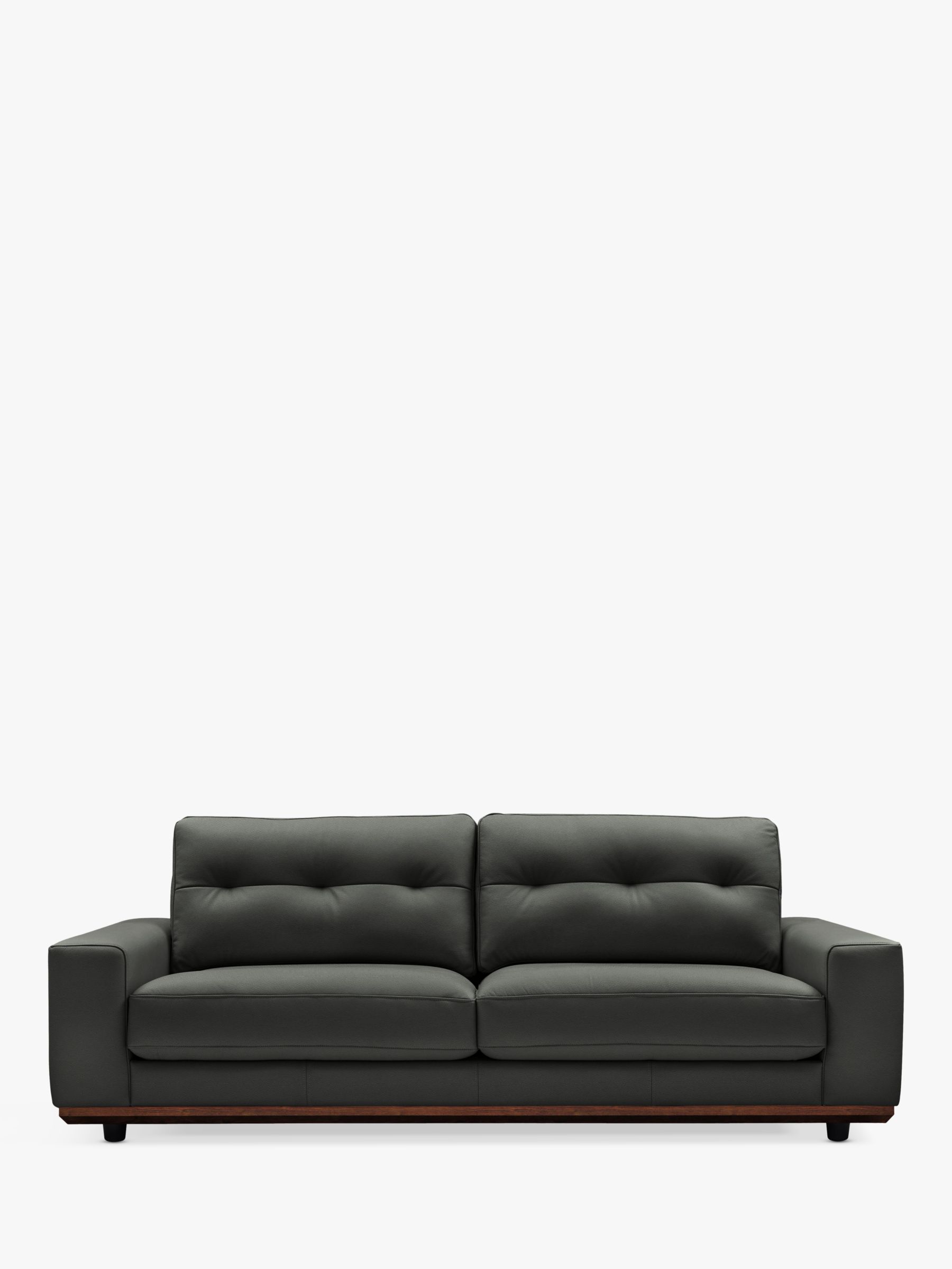 The Seventy One Range, G Plan Vintage The Seventy One Large 3 Seater Leather Sofa, Cambridge Slate