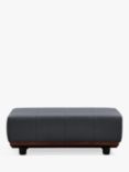 G Plan Vintage The Seventy One Leather Footstool, Cambridge Petrol Blue