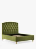 John Lewis Rouen Upholstered Bed Frame, Super King Size, Deep Velvet Olive