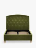 John Lewis Rouen Upholstered Bed Frame, Super King Size, Deep Velvet Olive