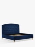 John Lewis Rouen Upholstered Bed Frame, Super King Size, Deep Velvet Royal