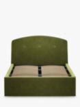 John Lewis Grace Ottoman Storage Upholstered Bed Frame, King Size, Deep Velvet Olive