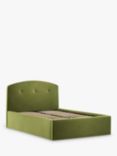 John Lewis Grace Ottoman Storage Upholstered Bed Frame, Double, Deep Velvet Olive