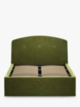 John Lewis Grace Ottoman Storage Upholstered Bed Frame, Double, Deep Velvet Olive