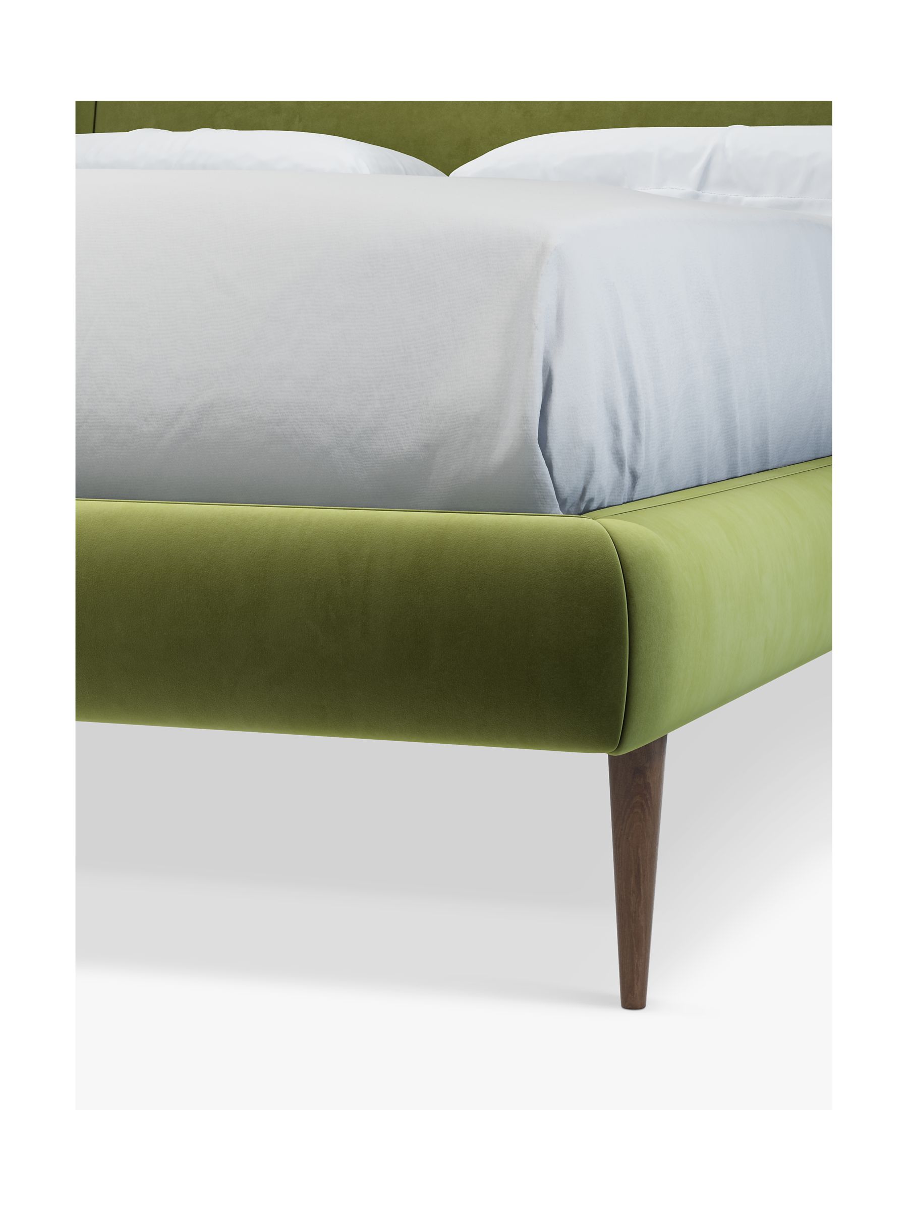 Olive green on sale upholstered bed