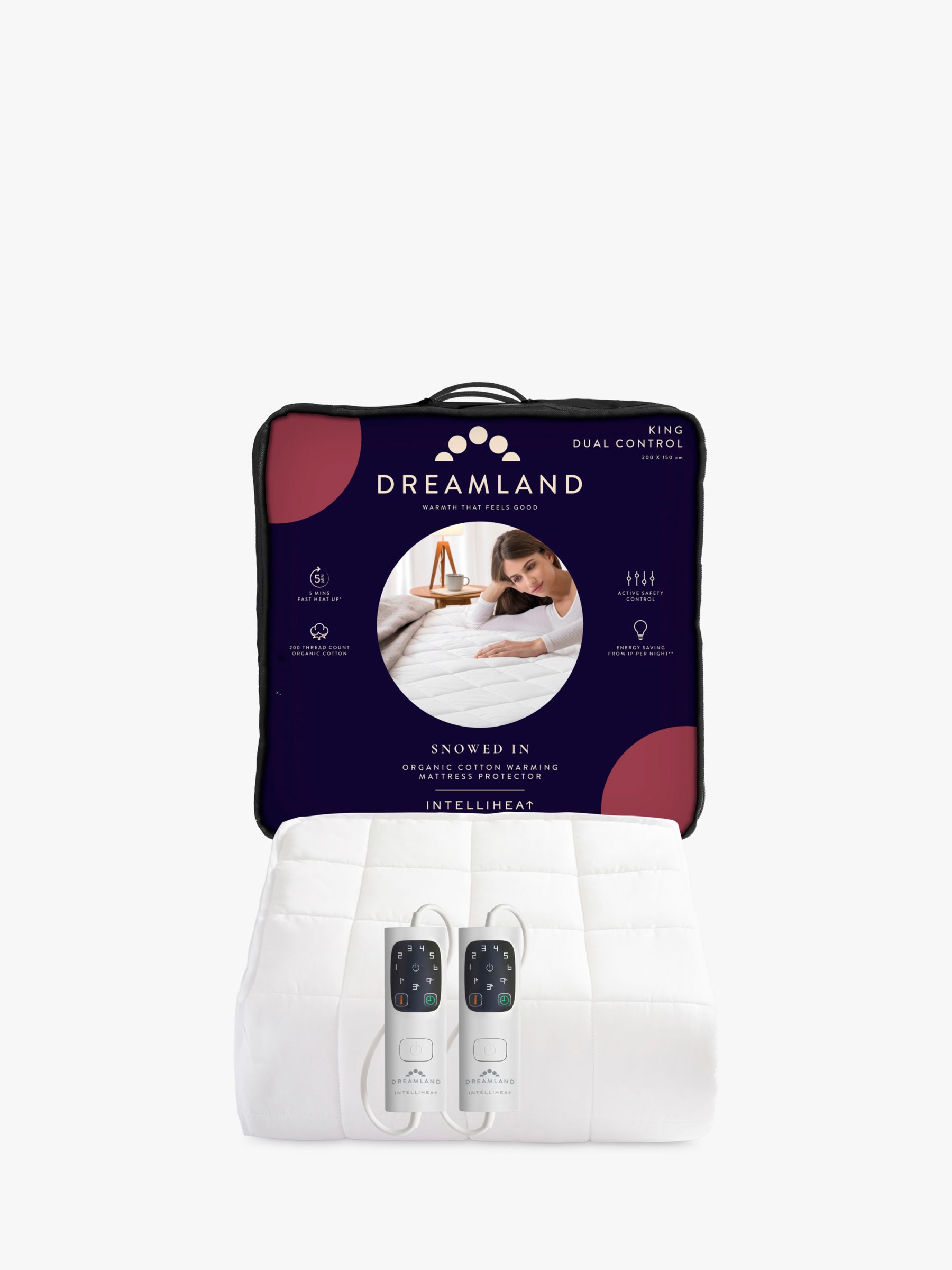 Dreamland 168 Organic Cotton Heated Electric Mattress Protector