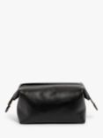 John Lewis Made in Italy Leather Wash Bag, Black