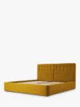 Swyft Bed 01 Upholstered Bed Frame, Super King Size, Velvet Mustard