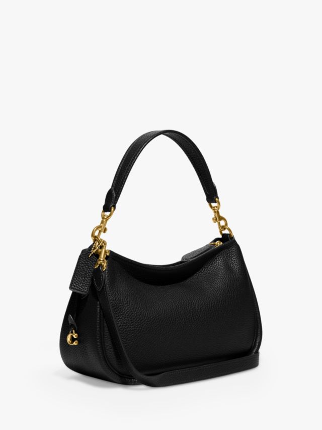 Coach Cary Leather Cross Body Bag, Black/Gold