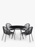 John Lewis Salsa 4-Seater Round Garden Dining Table & Chairs Set
