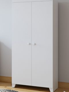 Little Acorns Classic Double Wardrobe, White